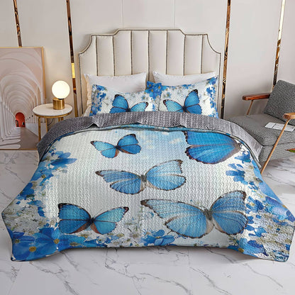 Shineful All Season Quilt 3-Piece Set Gentle Butterflies