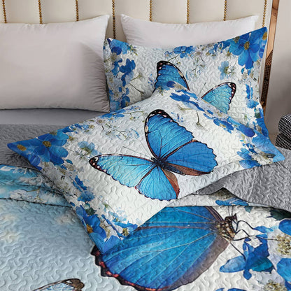 Shineful All Season Quilt 3-Piece Set Gentle Butterflies