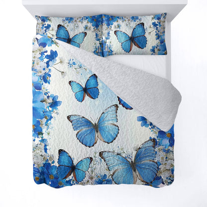 Shineful All Season Quilt 3-Piece Set Gentle Butterflies