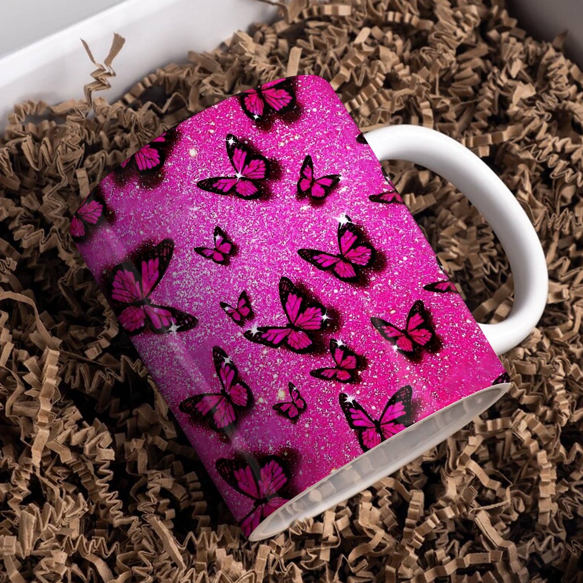 Shineful Ceramic Mug Butterfly Pink