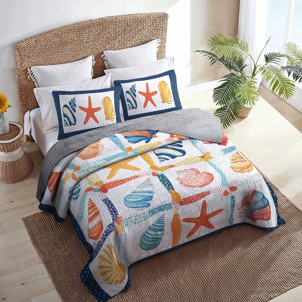 Shineful All Season Quilt 3-Piece Set Beachlife Lovely