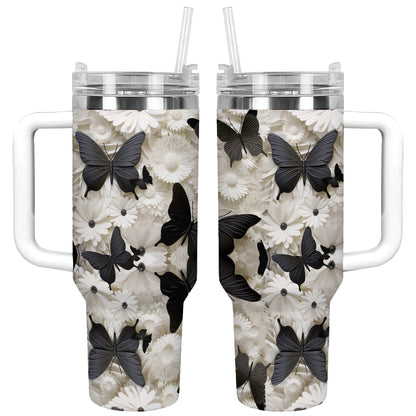 Butterfly Shineful Tumbler Black Butterfly