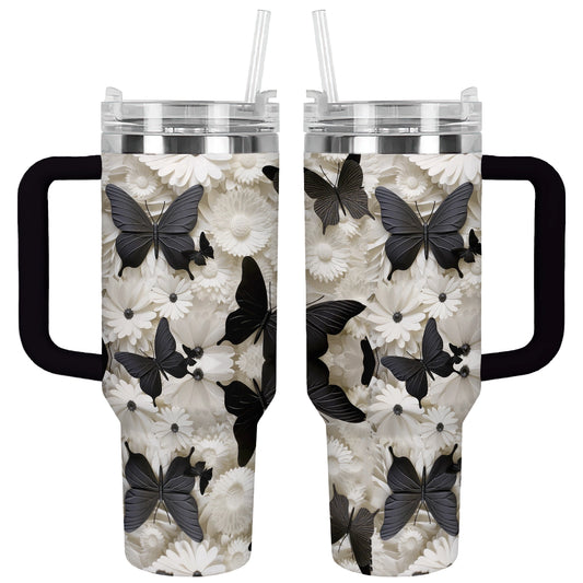 Butterfly Shineful Tumbler Black Butterfly