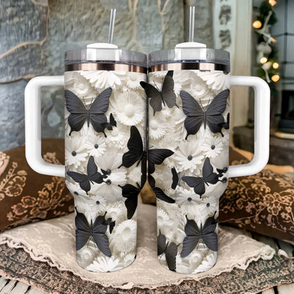 Butterfly Shineful Tumbler Black Butterfly