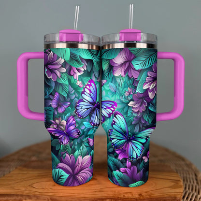 Shineful Tumbler Butterfly Garden Bliss