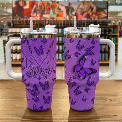 Butterfly 40 Oz Shineful™ Tumbler Personalized Together Forever Mn8 40Oz