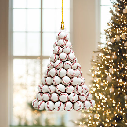 Glänzendes 2D Acryl Ornament Twinkle Baseball Pinetree 