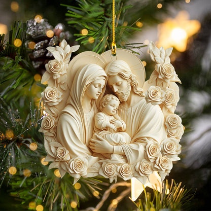 Shineful 2D Acrylic Ornament Blessed Family Holiday