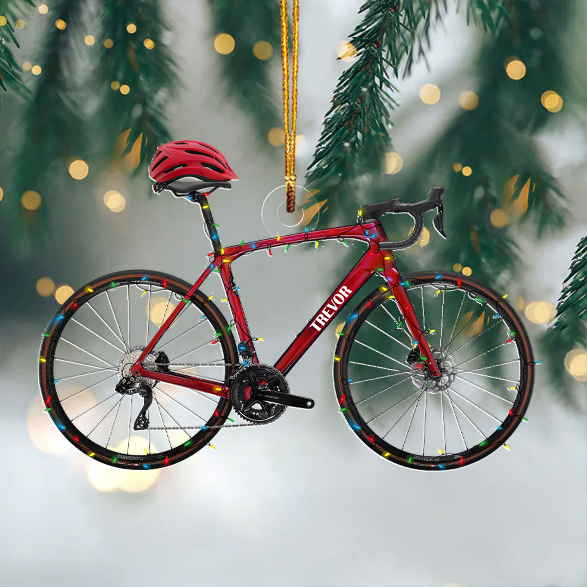 Glänzendes 2D-Acryl-Ornament - Personalisierte Rennrad-Kollektion 