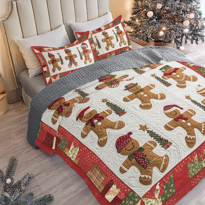 Shineful All Season Quilt 3-Piece Set Gingerbread Delight