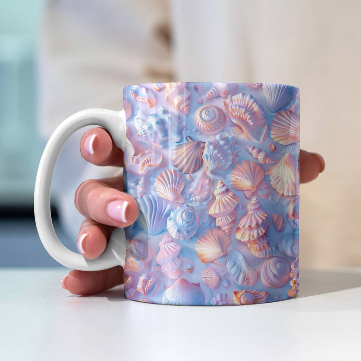 Shineful Ceramic Mug Gorgeous Seashell