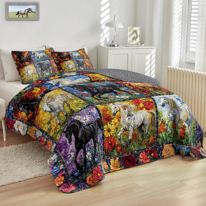 Shineful All Season Quilt 3-Piece Set - Equestrian Dreams