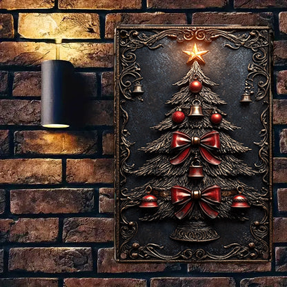 Shineful 2D Metal Sign Rustic Christmas Charm