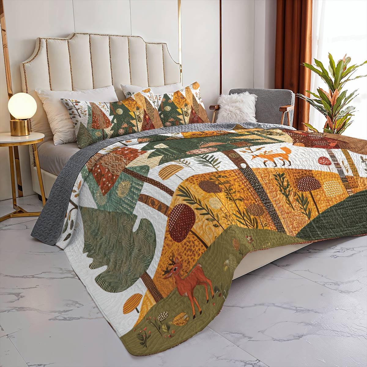 Shineful All Season Quilt 3-Piece Set - Whimsical Forest