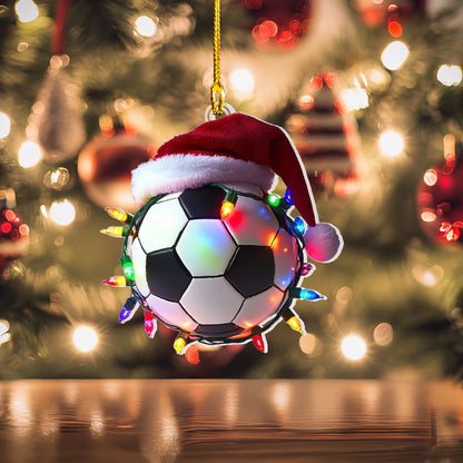 Shineful Acrylic Ornament Festive Soccer Spirit