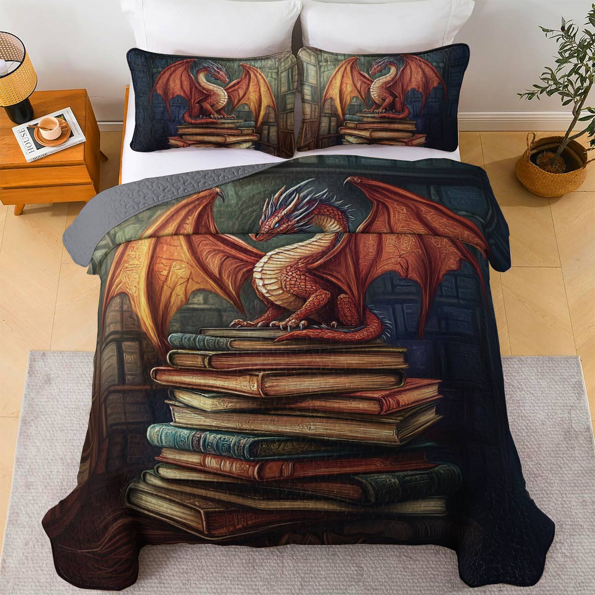 Shineful All Season Quilt 3-Piece Set Dragon's Tale