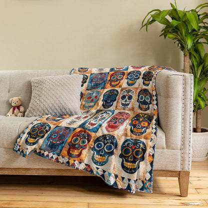 Couverture polaire brillante Sugar Skull Lovely