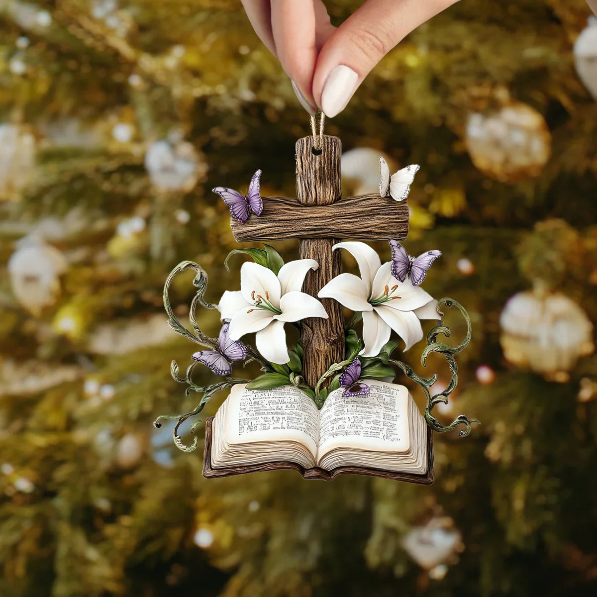 Shineful 2D Acrylic Ornament Faith & Pages