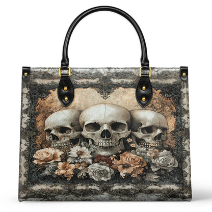 Shineful Leather Bag Ethereal Skull Garden