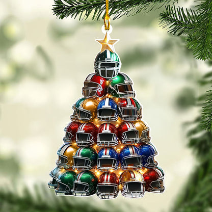 Shineful 2D Acrylic Ornament - Touchdown Tree Helmet