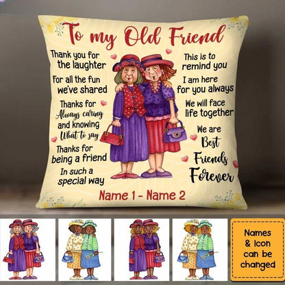 Shineful Pillow Personalized Old Friends Pillow