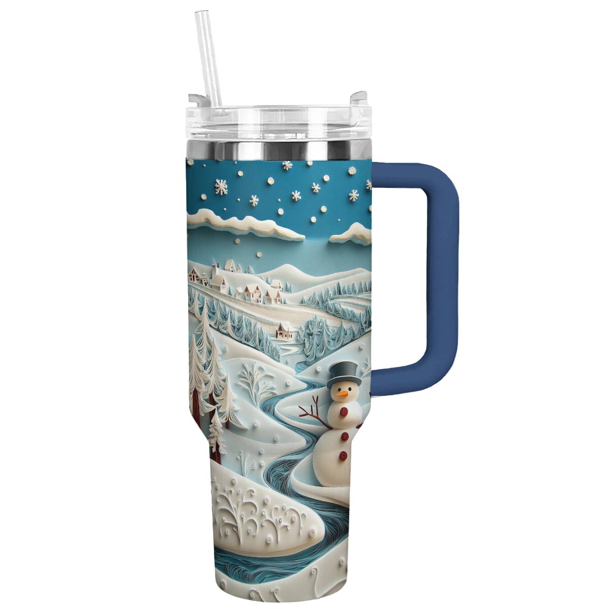 Shineful Glossy Tumbler Winter Village