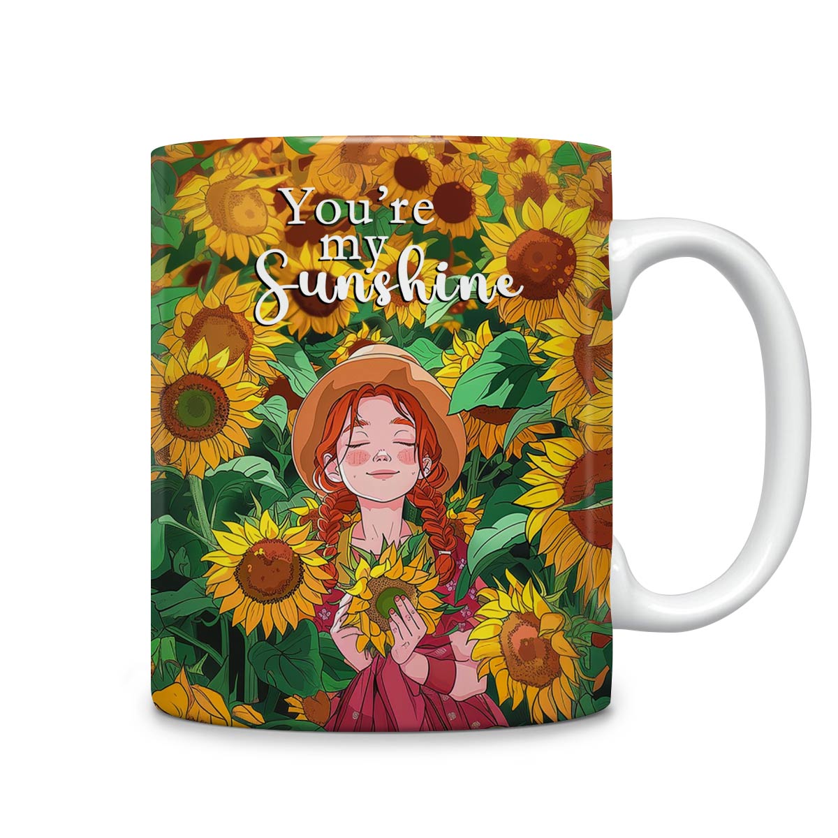 Tasse en céramique brillante Tu es mon rayon de soleil