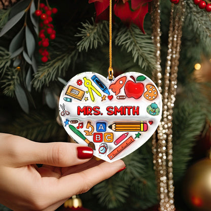 Shineful Personalized 2D Acrylic Ornament Love Teacher