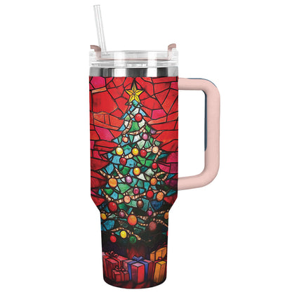 Shineful Tumbler Stained Glass Christmas Tree