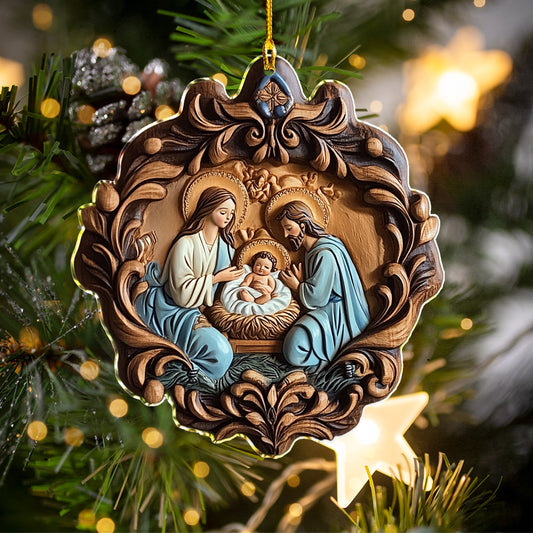 Shineful 2D Acrylic Ornament Sacred Nativity Scene