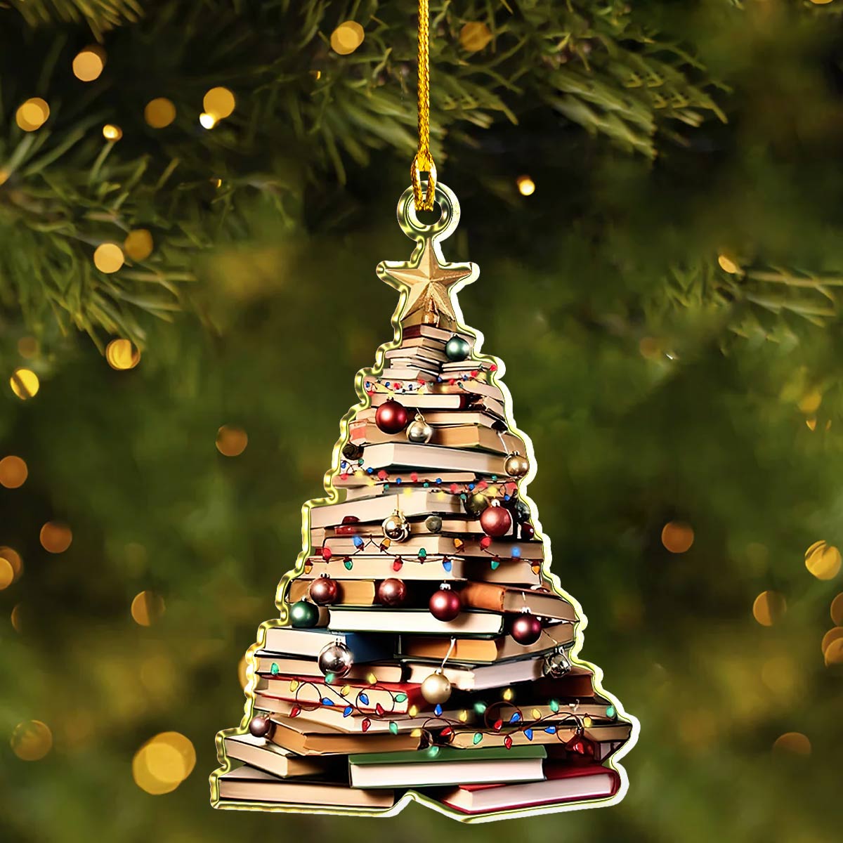 Shineful 2D Acrylic Ornament Literary Christmas