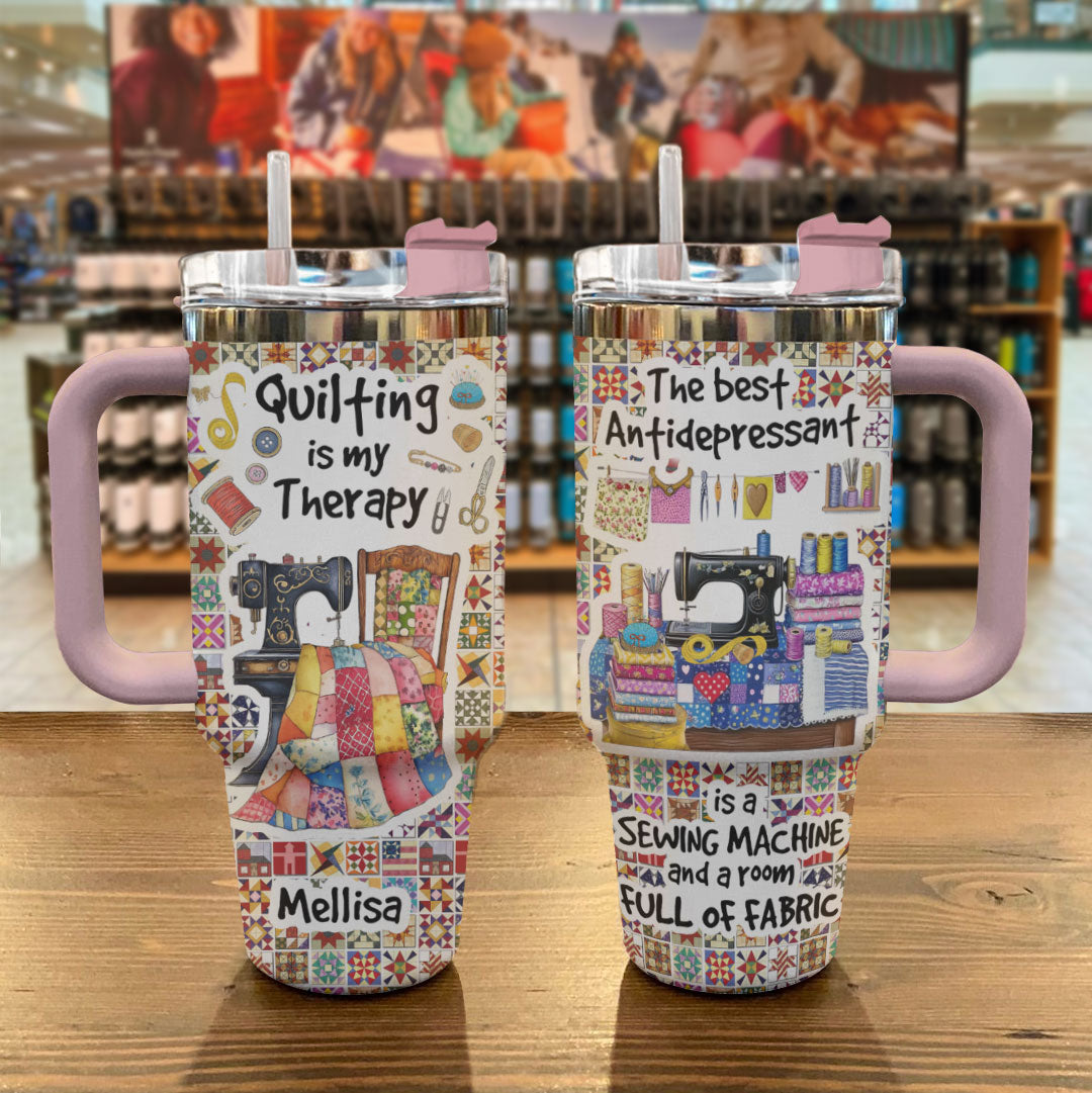 Sewing Shineful Tumbler Personalized The Best Therapy