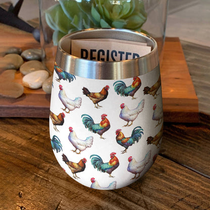 Chicken 12 Oz Shineful™ Wine Tumbler Strength Tl10 12Oz