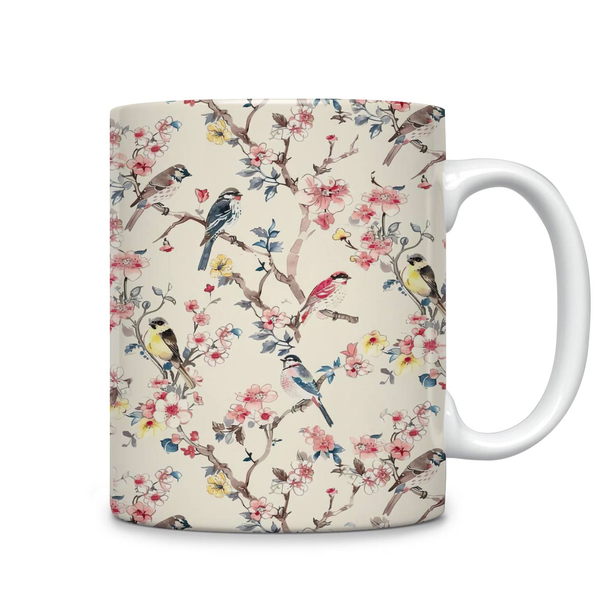 Shineful Ceramic Mug Sakura And Bird