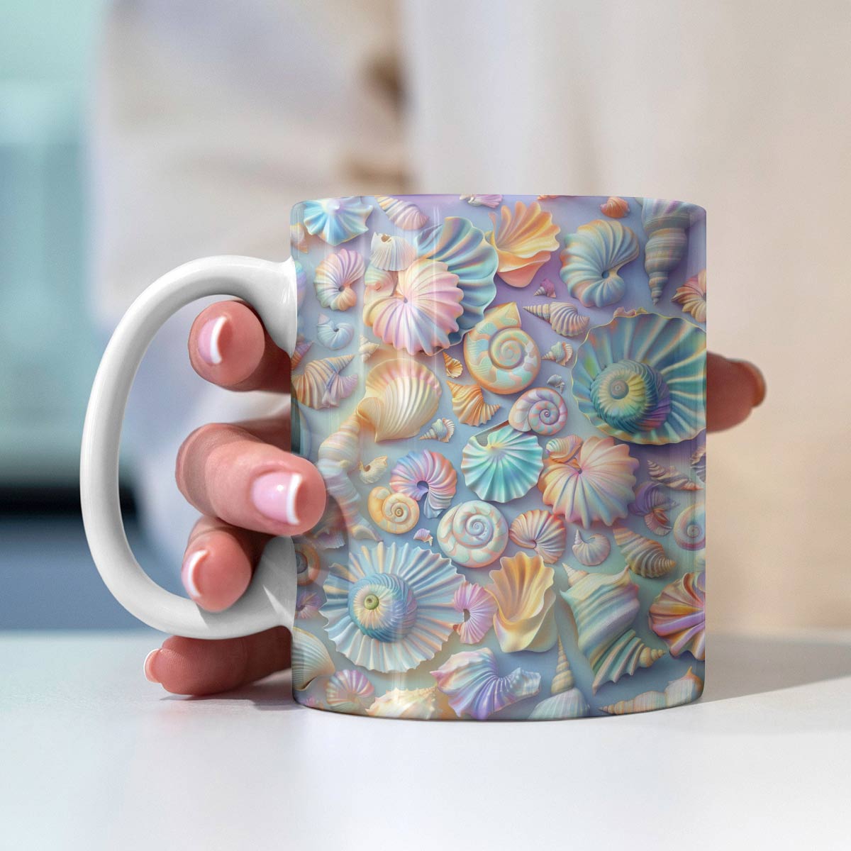 Shineful Ceramic Mug Gorgeous Seashell 2