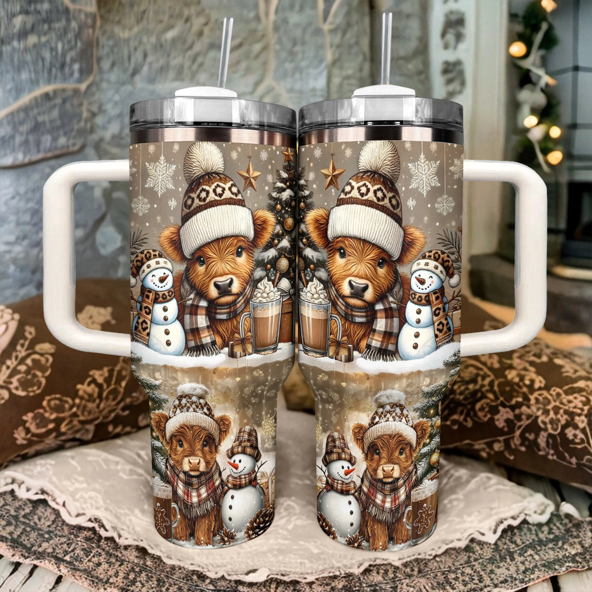 Shiny Tumbler Cozy Cow Winter Wärme Edition