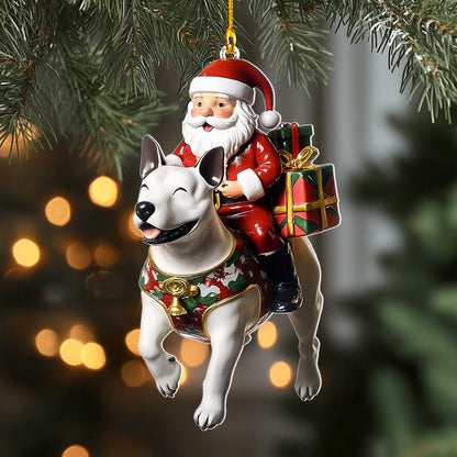 Shineful 2D Acrylic Ornament Santa's Loyal Ride