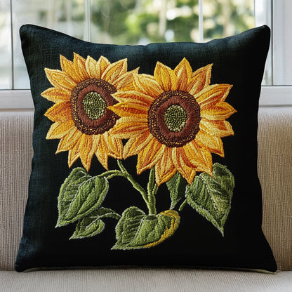 Coussin Shineful 2D imprimé à plat Tournesol doré brillant 