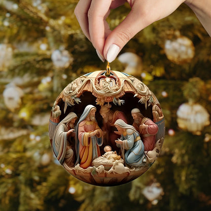 Shineful 2D Acrylic Ornament Sacred Nativity