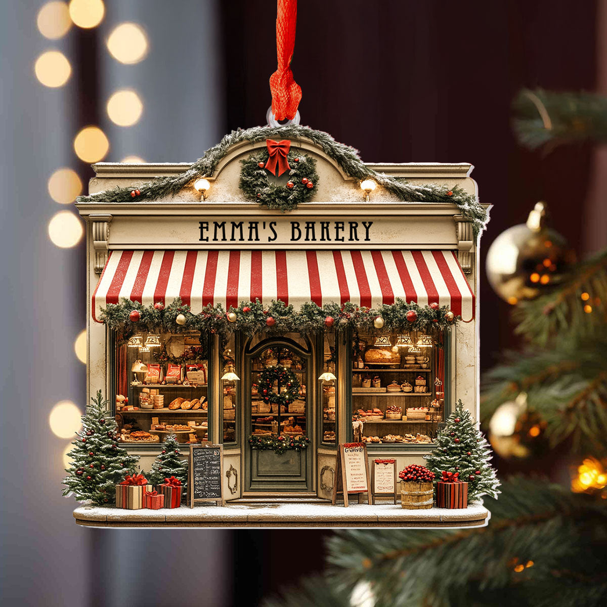 Shineful Personalized 2D Acrylic Ornament Christmas Bakery