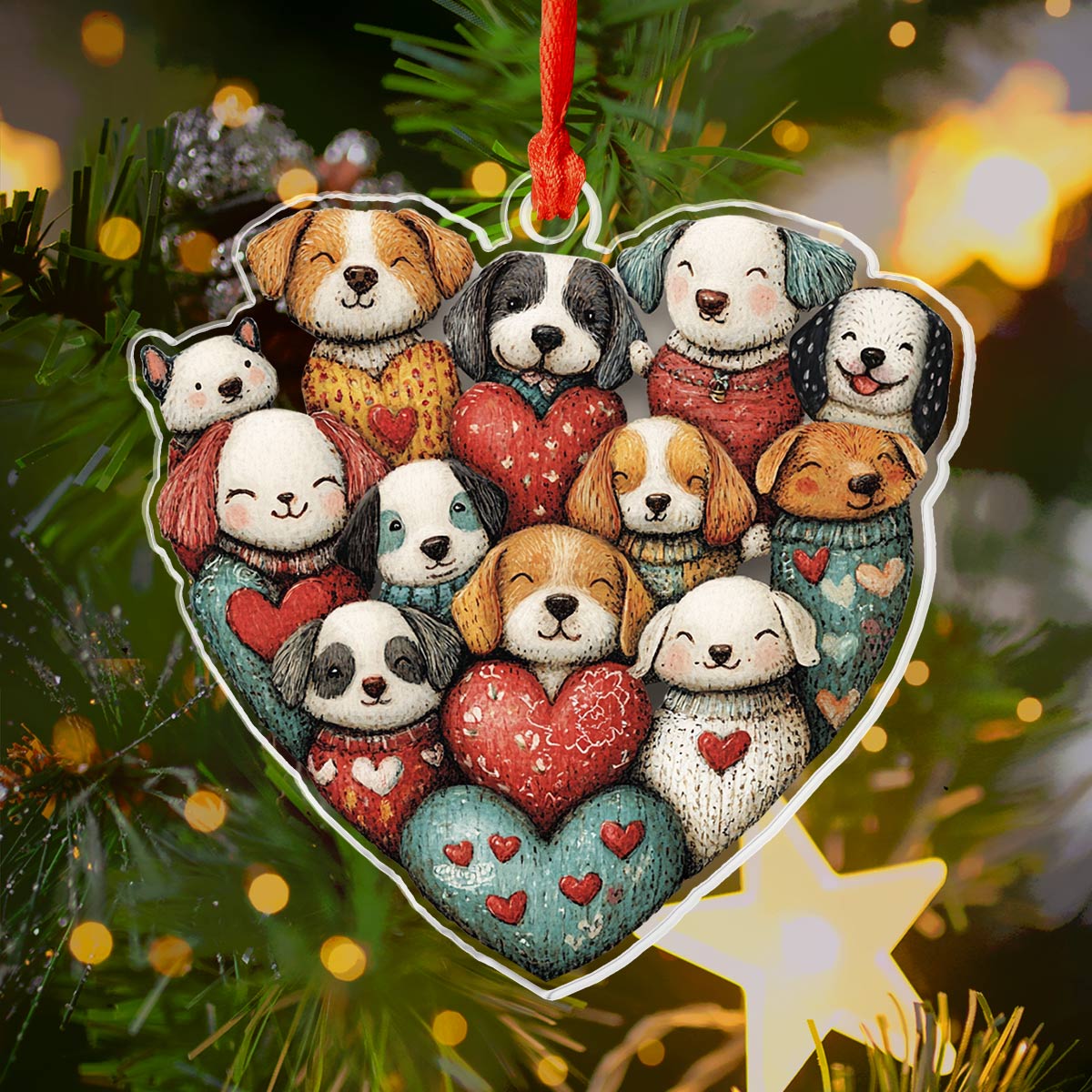 Shineful 2D Acrylic Ornament Puppy Love