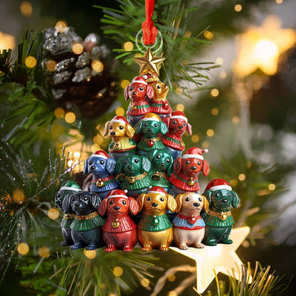 Shineful 2D Acrylic Ornament Merry Dachsmas