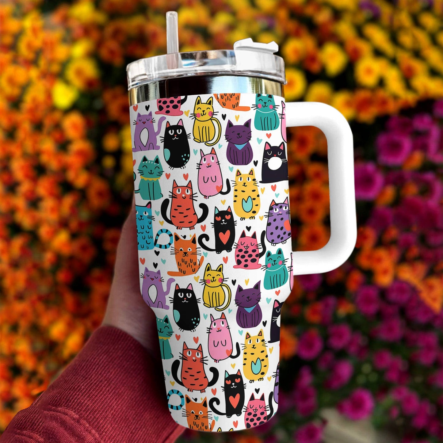 Shineful Tumbler Amazing Colorful Cats