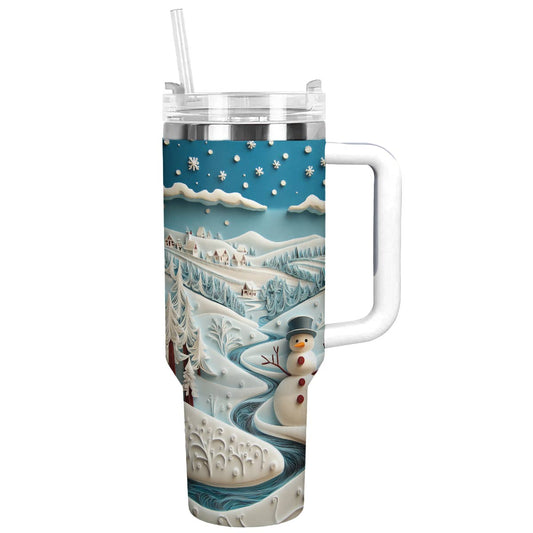 Shineful Glossy Tumbler Winter Village