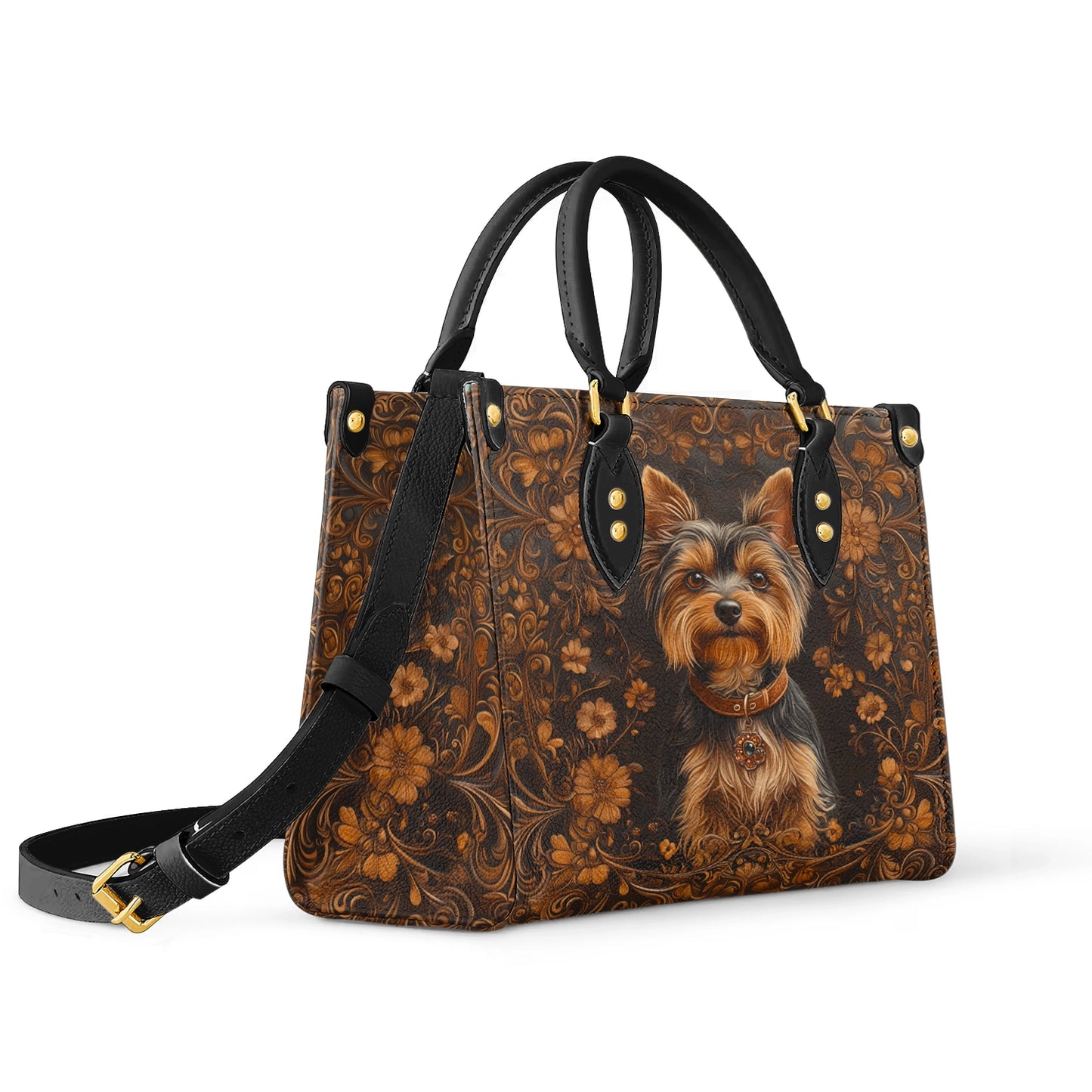 Shineful Leather Bag Timeless Yorkie Charm