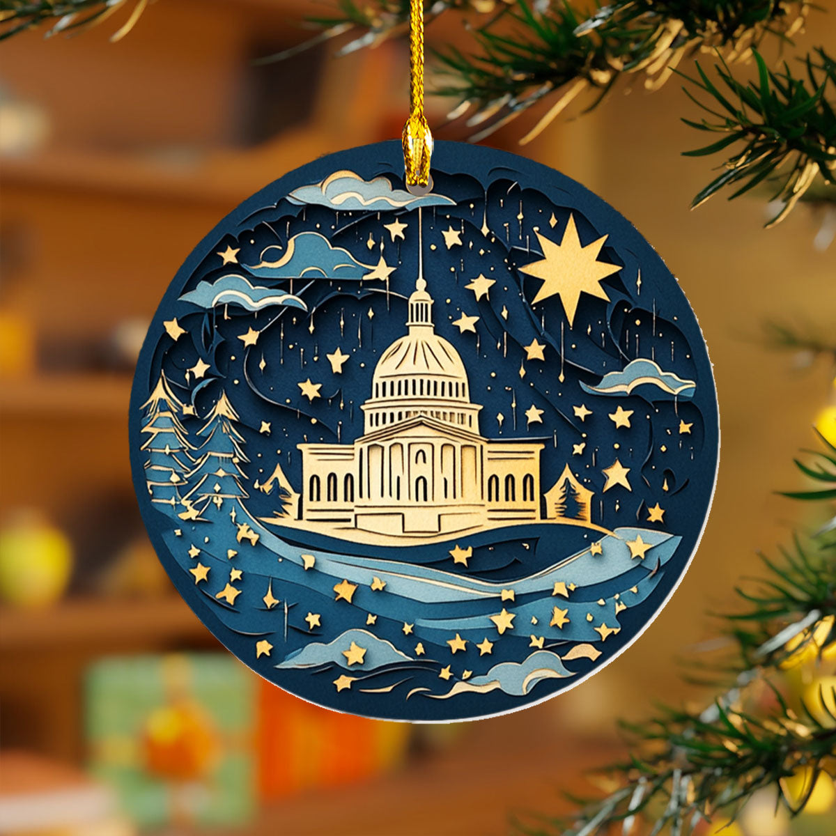 Shineful Acrylic Ornament Capitol Christmas