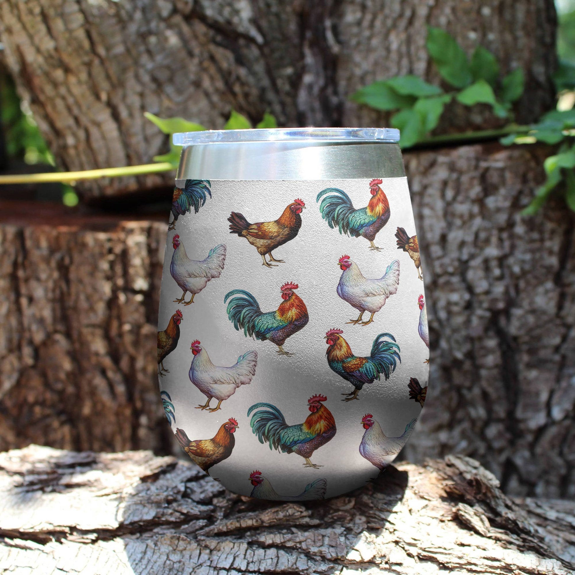 Chicken 12 Oz Shineful™ Wine Tumbler Strength Tl10 12Oz