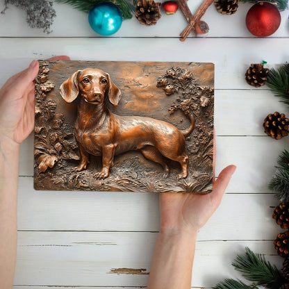 Shineful 2D Metal Sign Dachshund Nature Elegance