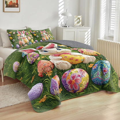 Shineful All Season Quilt 3-Piece Set - Easter Bunny