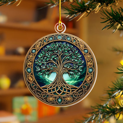 Shineful 2D Acrylic Ornament Emerald Harmony